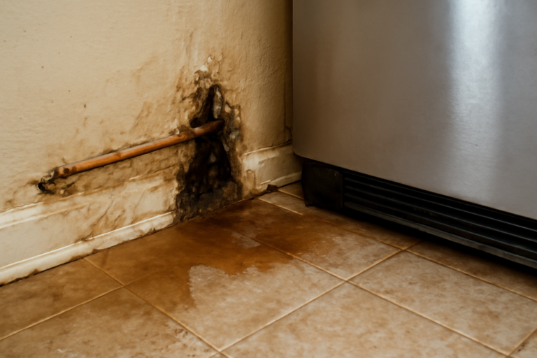 Refrigerator Water Line Leak Removal