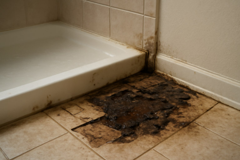 Shower Pan Leak Water Removal