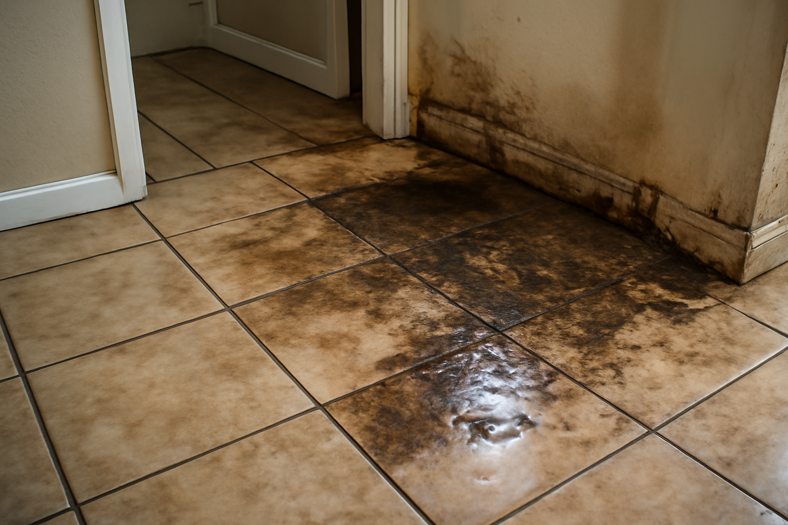 Tile Floor Water Damage Restoration in Troon Village, AZ