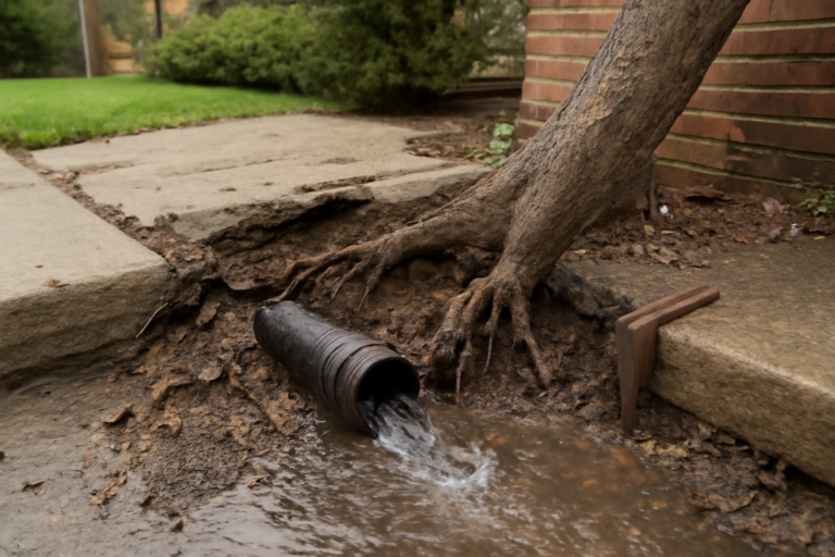 Tree Root Pipe Damage Water Removal